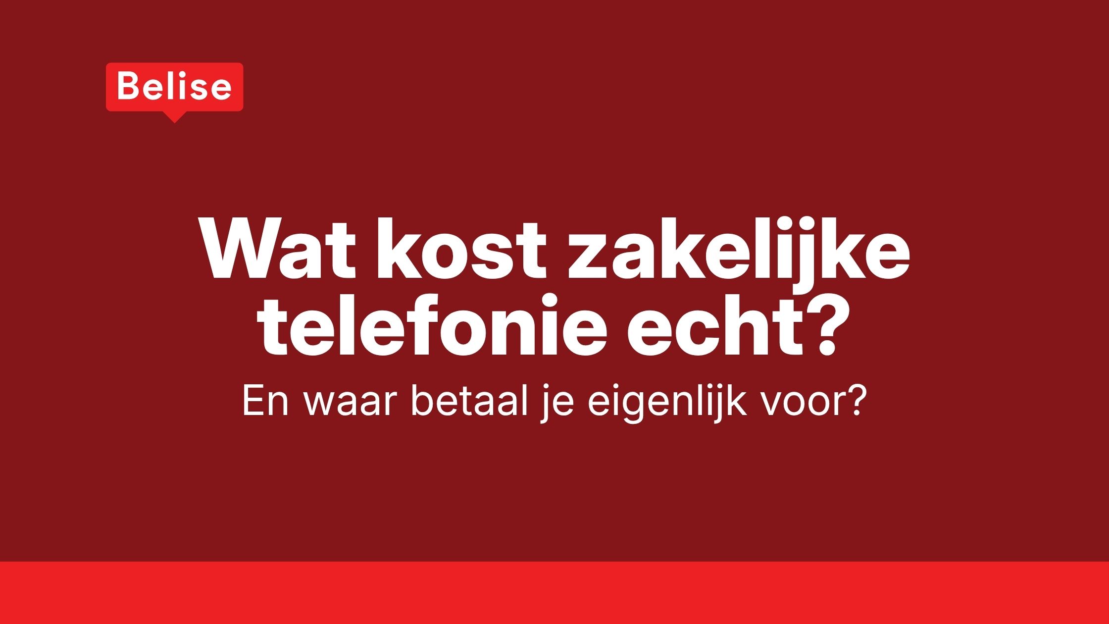Wat kost zakelijke telefonie echt? En waar betaal je eigenlijk voor?